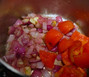 saute onion and tomato